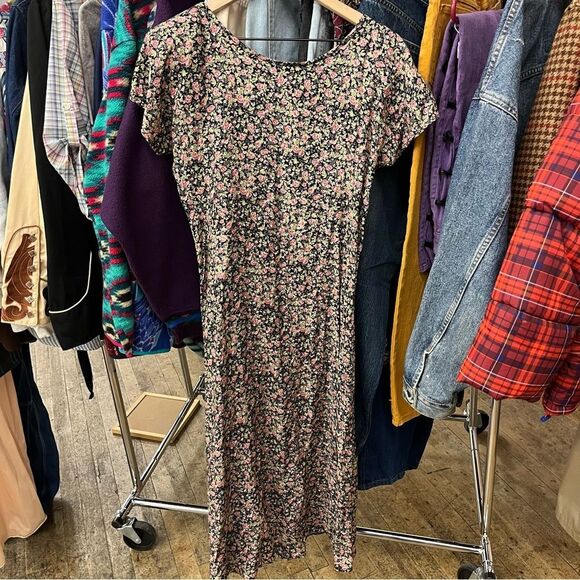 Vintage All That Jazzy Women's 11/12 Floral Midi Dress - Picture 5 of 6